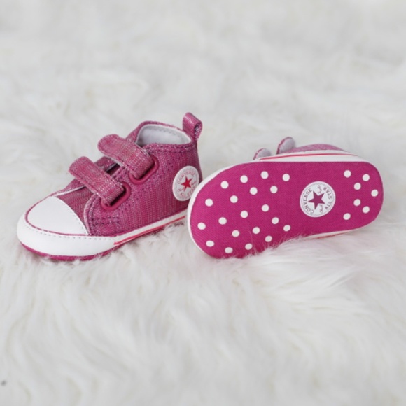 Converse pink toddler velcro sneakers - Picture 3 of 5